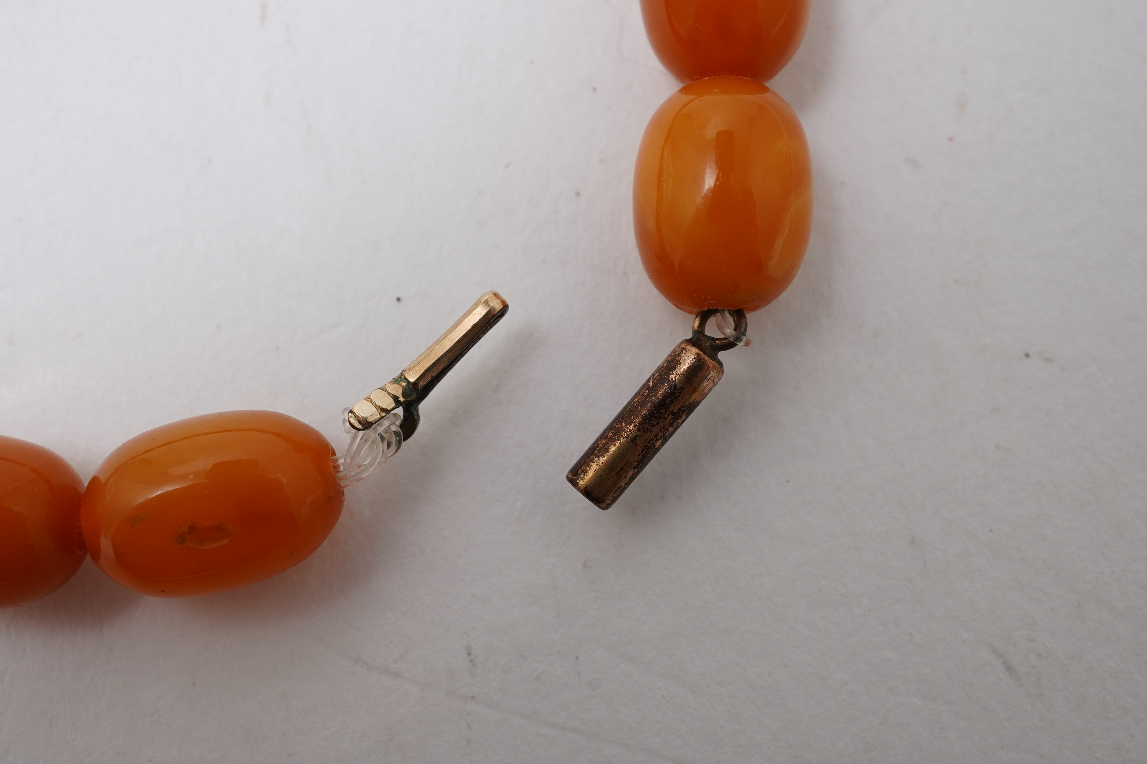 An amber necklace